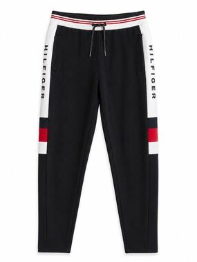 Tommy Hilfiger Black White & Red Colorblock Jogger Sweatpants – Size XL EUC